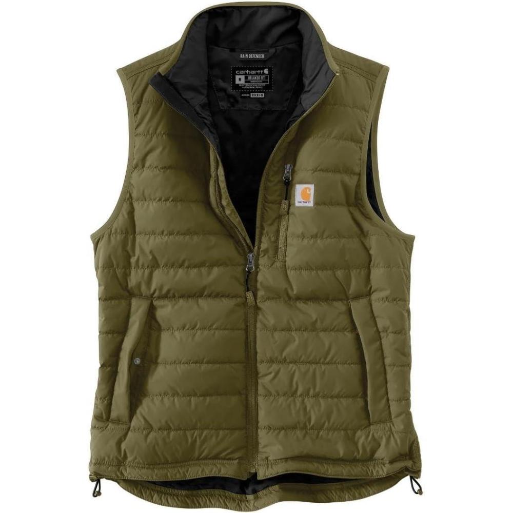 imageCarhartt Mens Rain Defender Relaxed Fit Lightweight Insulated VestDark Bronzed Green