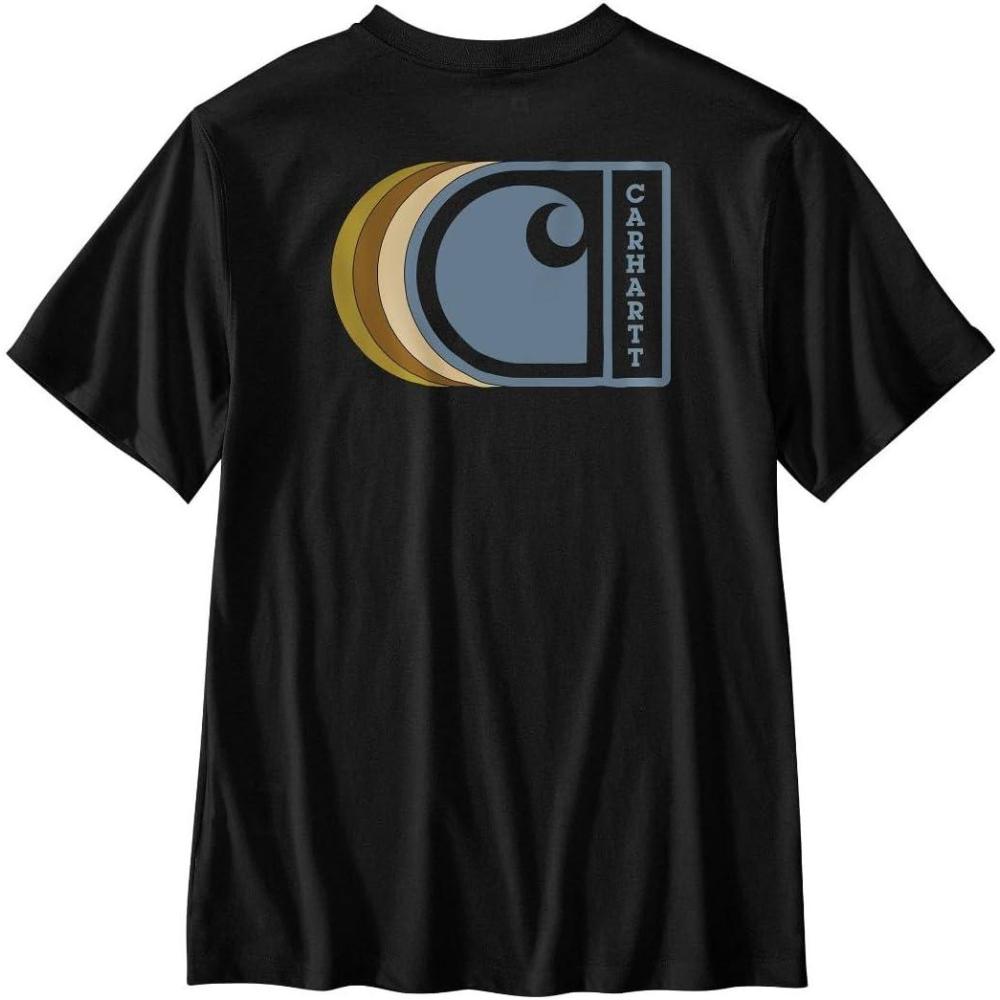 imageCarhartt Mens Relaxed Fit Lightweight ShortSleeve C Back Graphic TShirtBlack