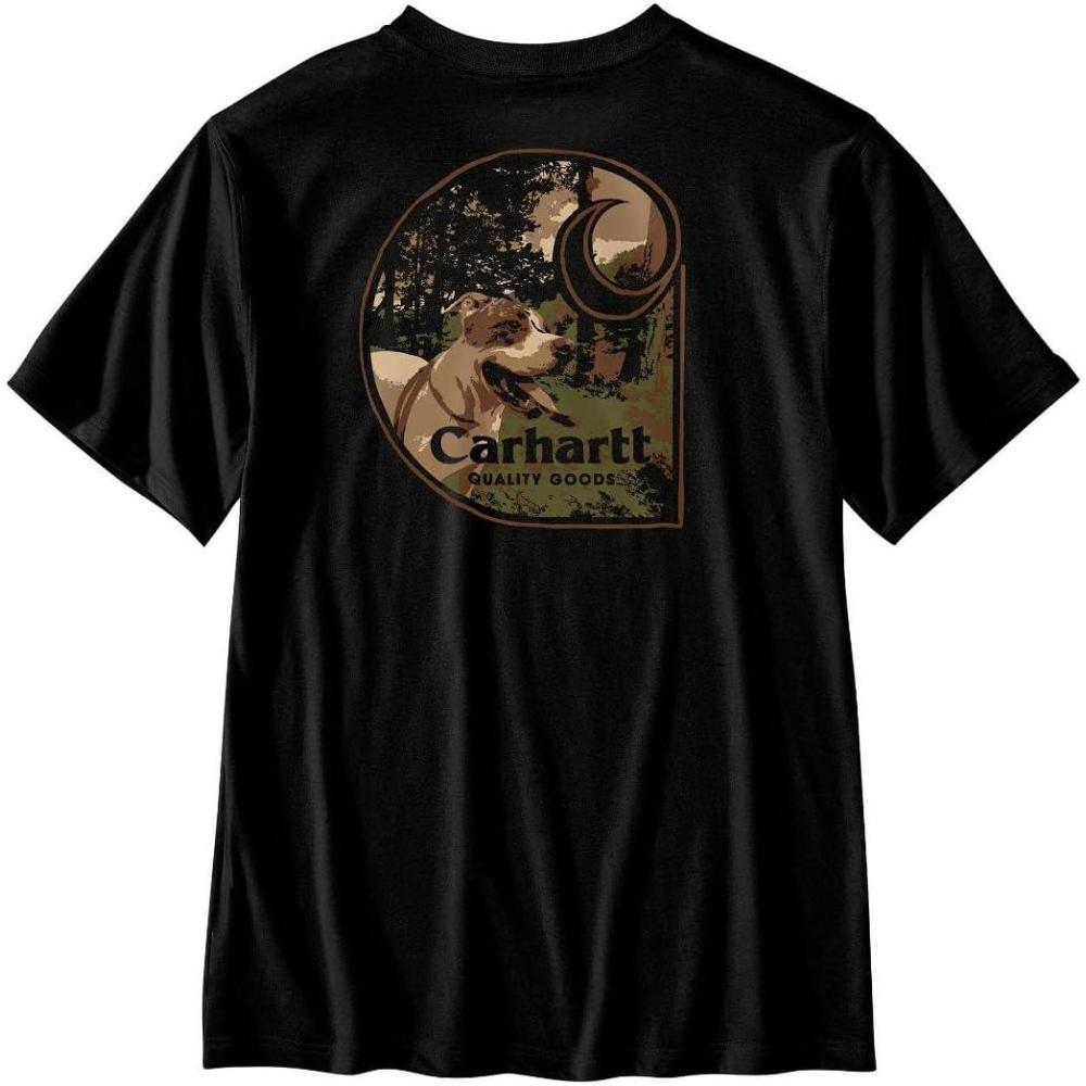 imageCarhartt Mens Relaxed Fit Lightweight ShortSleeve Graphic TShirtBlack