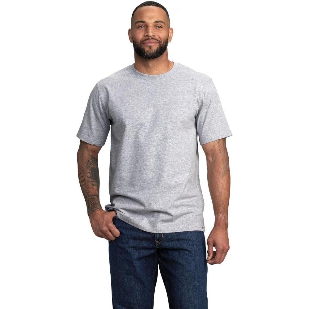 imageCarhartt Mens Relaxed Fit Lightweight ShortSleeve TShirtHeather Gray