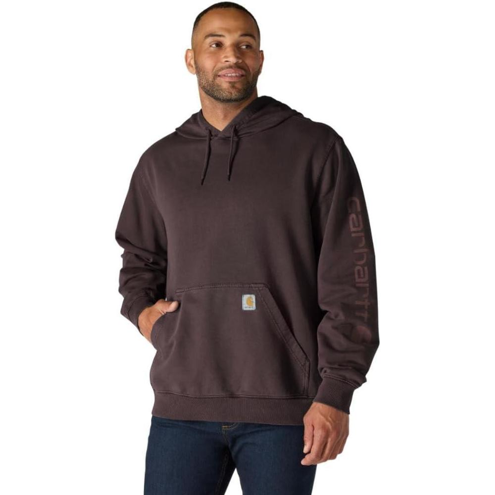 imageCarhartt Mens Relaxed Fit Midweight Garment Dyed French Terry Graphic SweatshirtDark Sepia