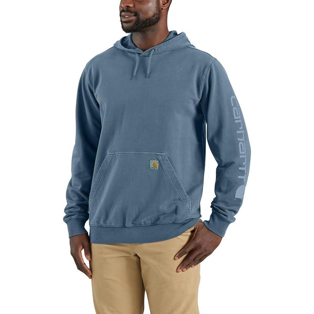 imageCarhartt Mens Relaxed Fit Midweight Garment Dyed French Terry Graphic SweatshirtThundercloud