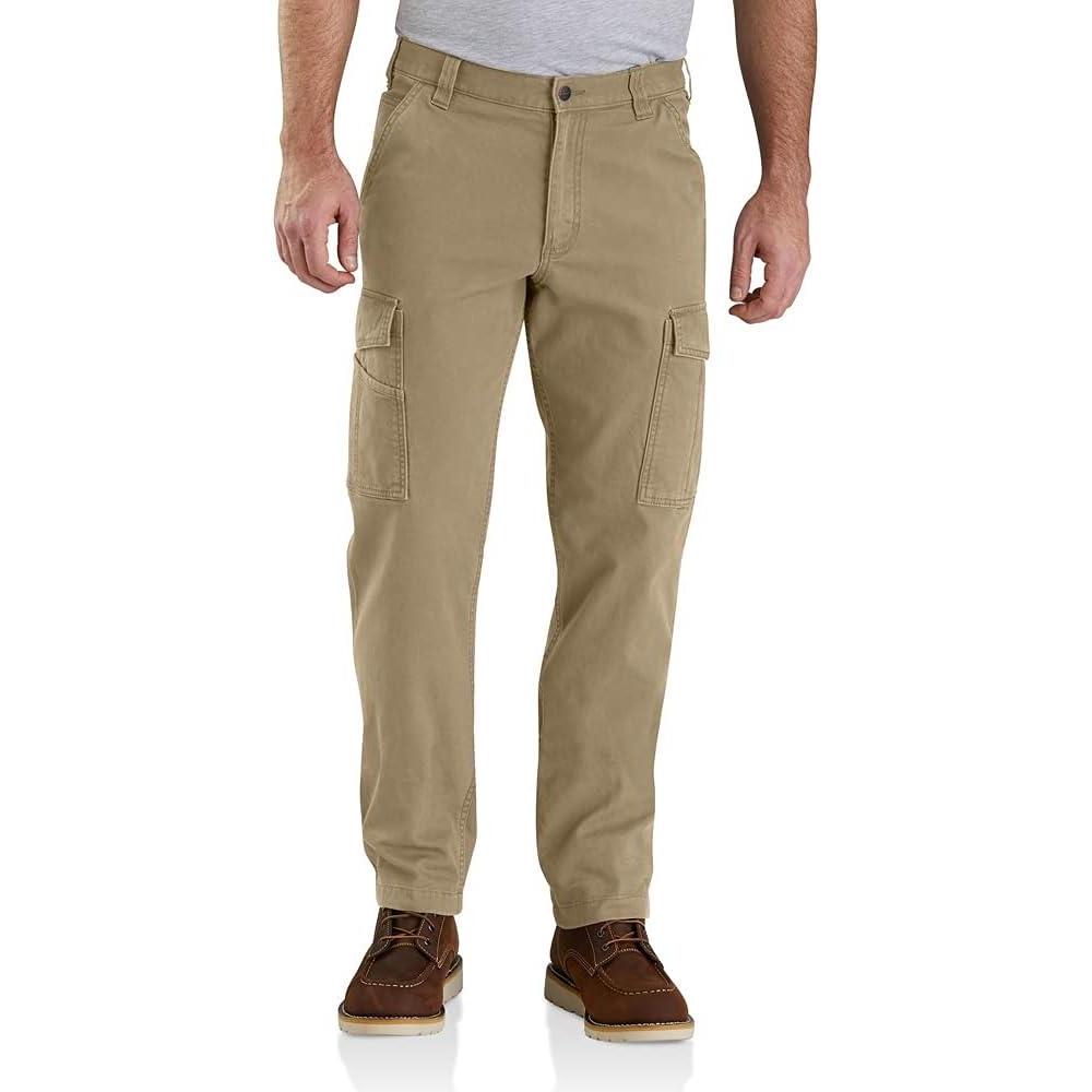 imageCarhartt Mens Relaxed Straight Rigby Cargo PantDark Khaki