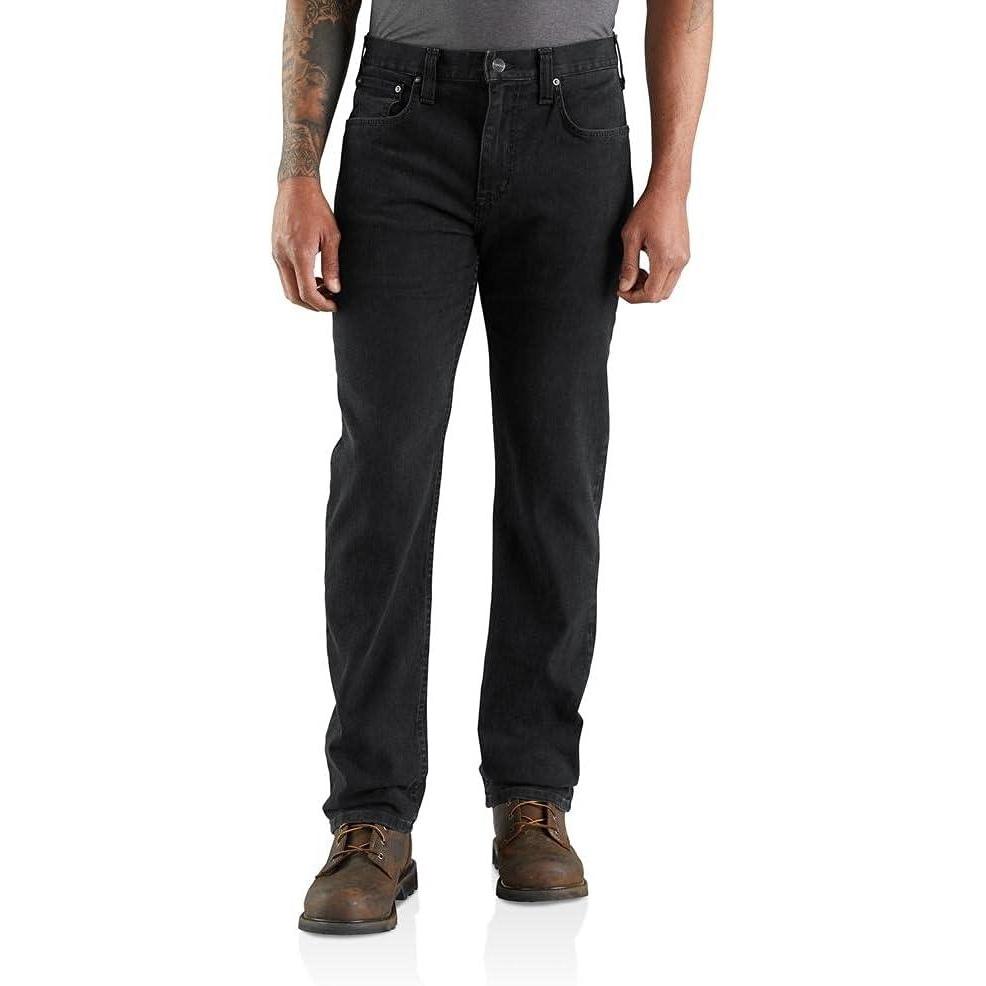 imageCarhartt Mens Relaxed Straight Rugged Flex JeanDusty Black