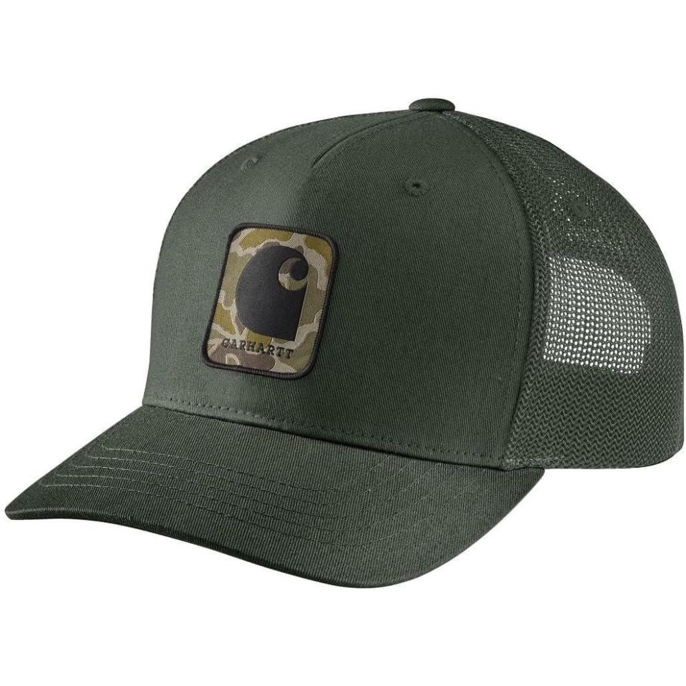 imageCarhartt Mens Rugged Flex Twill MeshBack Camo Patch CapForestry Green