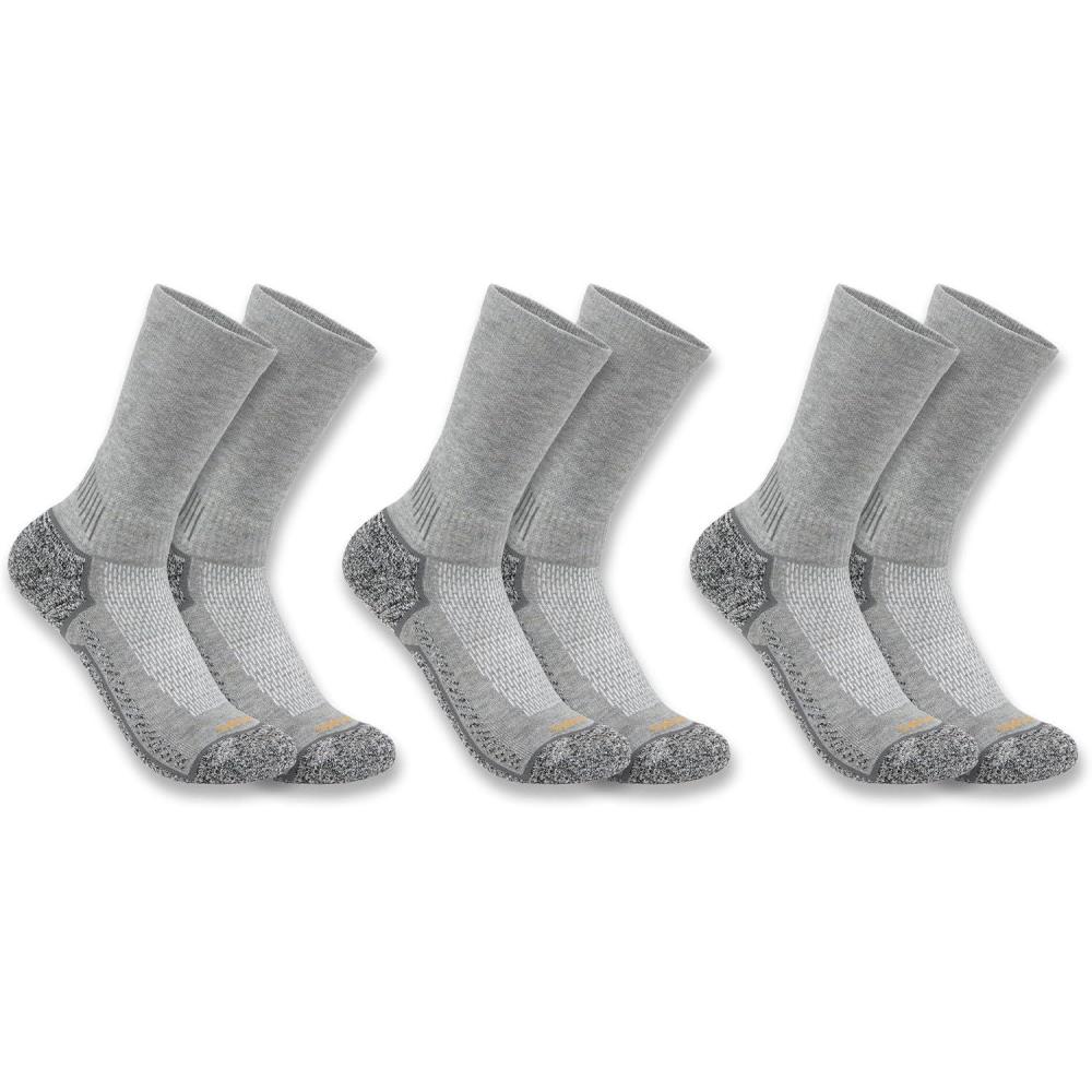 imageCarhartt Mens SC4223M Force Midweight Crew Sock 3PackCharcoal