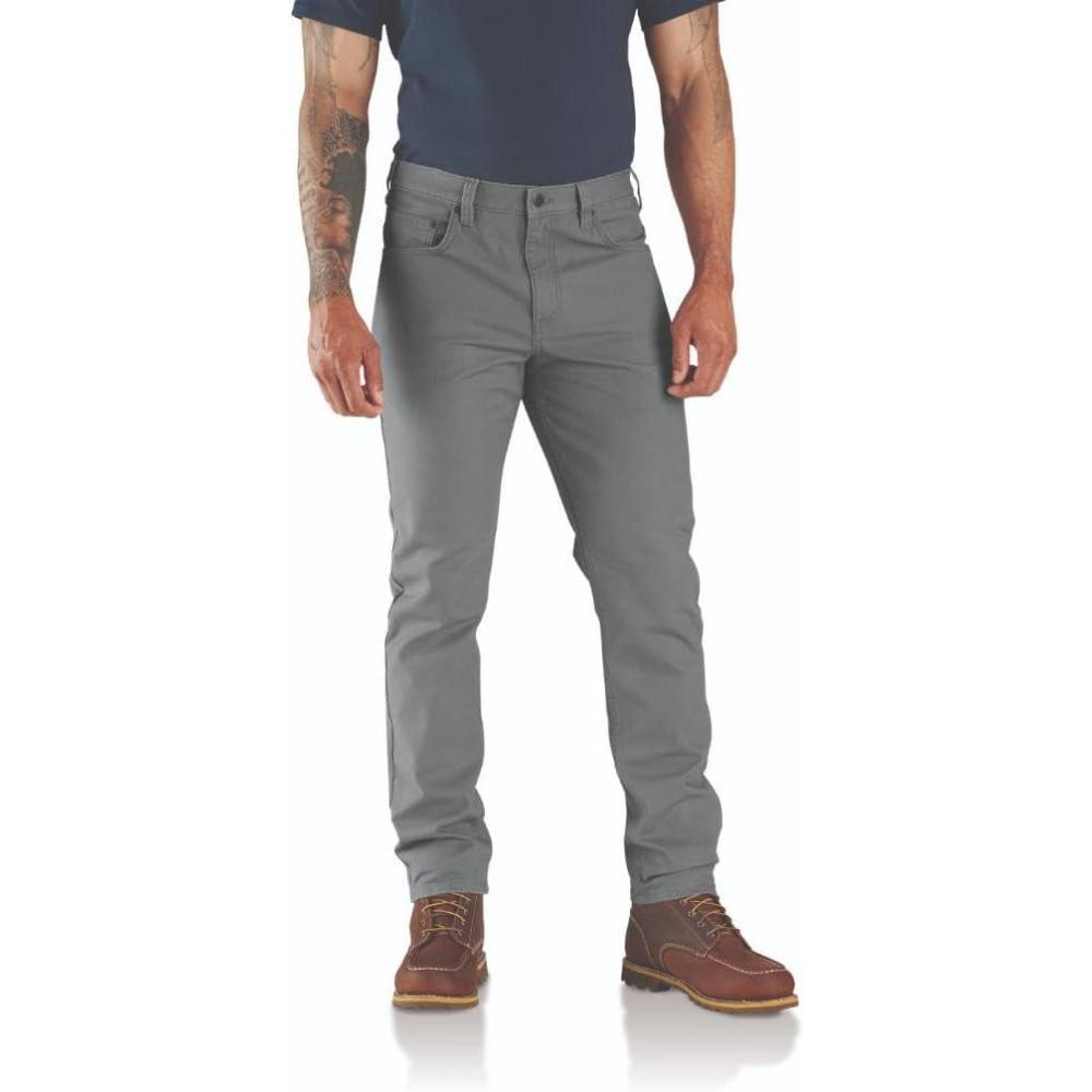imageCarhartt Mens Slim Tapered Rugged Flex Duck PantWeather Ash
