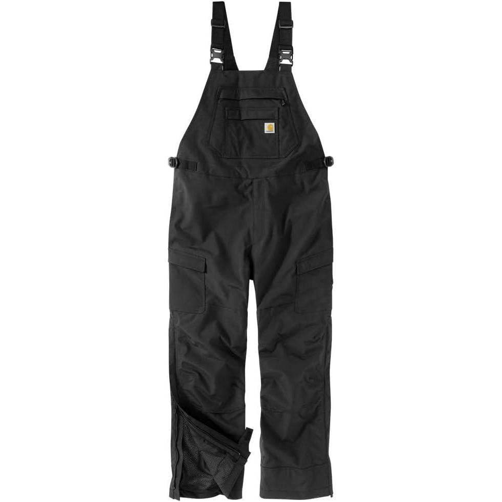 imageCarhartt Mens Storm Defender Loose Fit Heavyweight Bib OverallBlackBlack