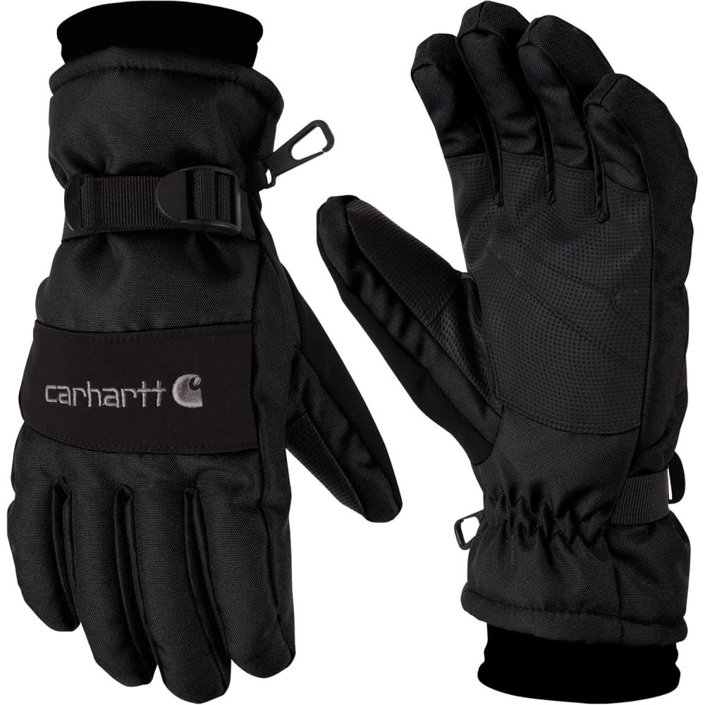 imageCarhartt Mens Waterproof Insulated Knit Cuff GloveBlack