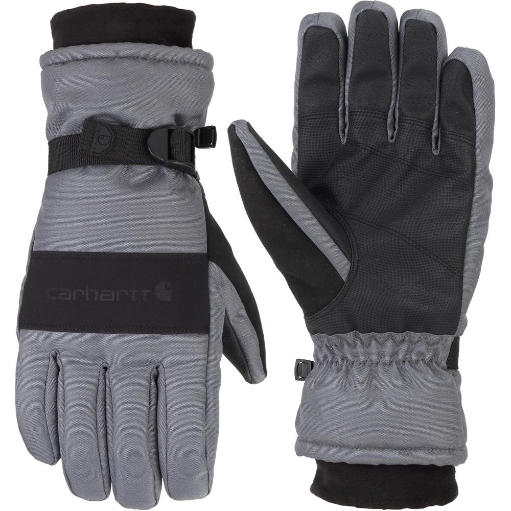 imageCarhartt Mens Waterproof Insulated Knit Cuff GloveDark GreyBlack