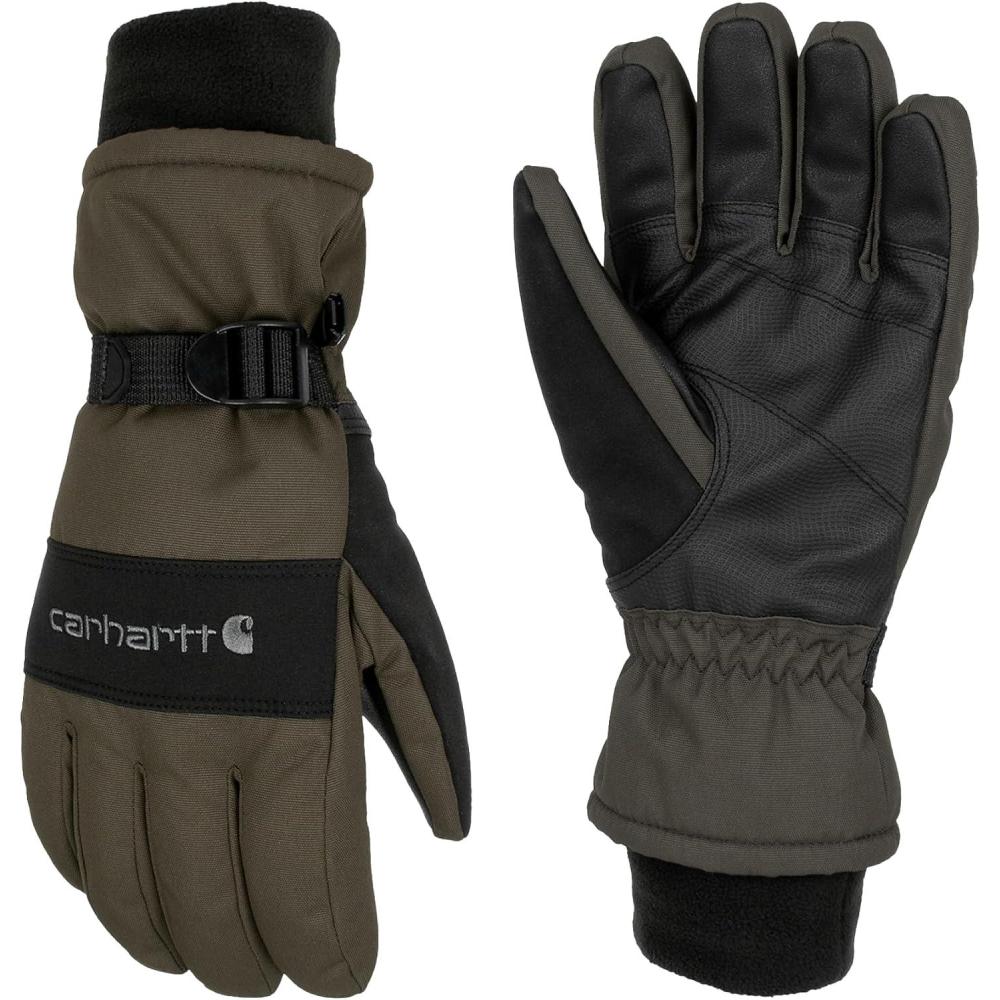 imageCarhartt Mens Waterproof Insulated Knit Cuff GloveTarmac Black
