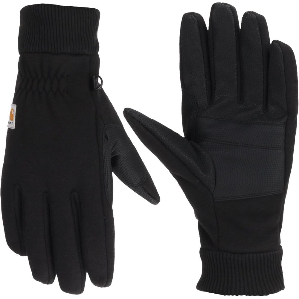 imageCarhartt Mens Wind Fighter ThermalLined Fleece TouchSensitive Knit Cuff GloveBlack
