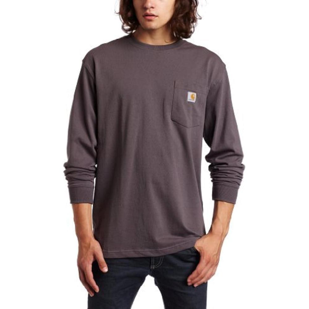 imageCarhartt Mens Workwear Pocket Long Sleeve TshirtCharcoal
