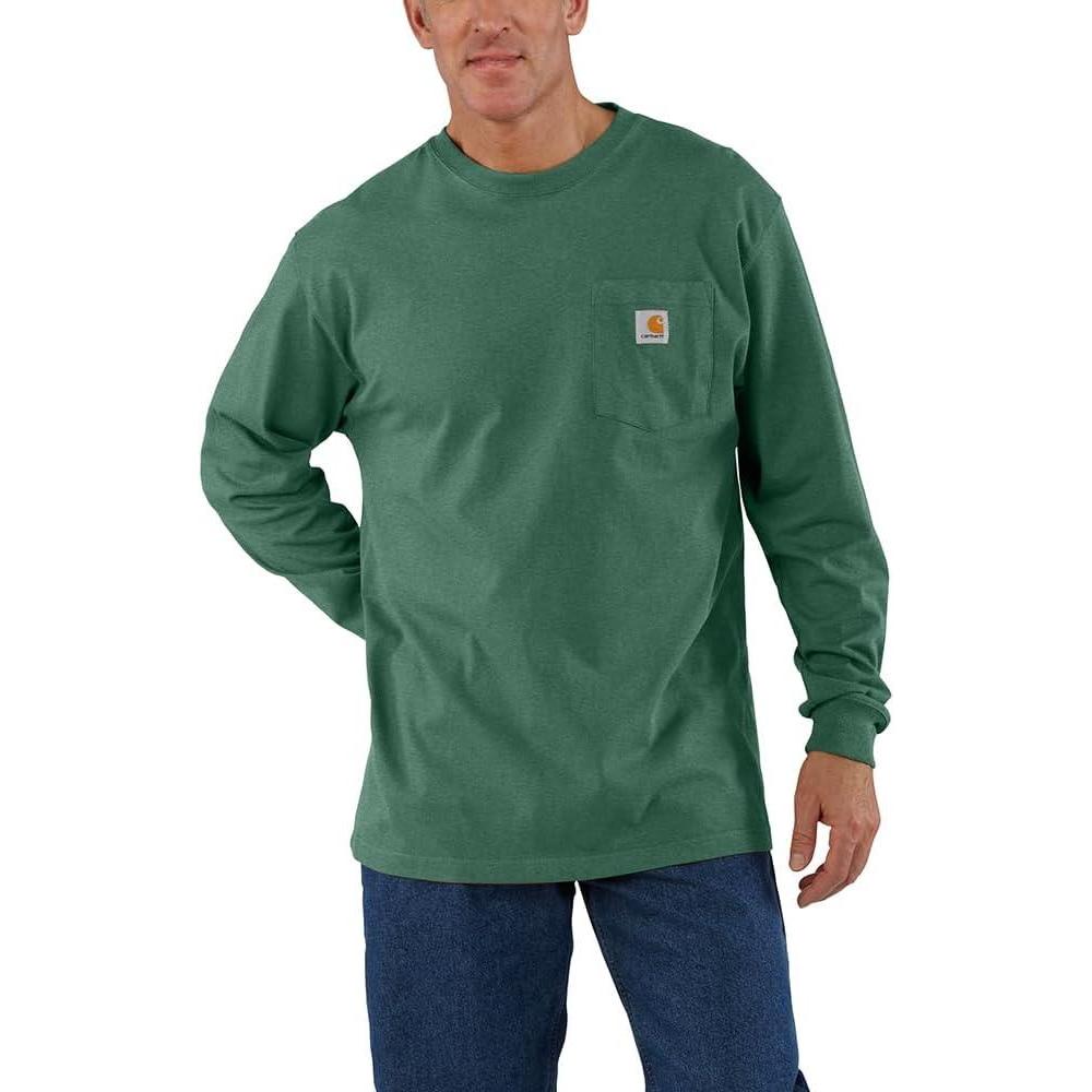 imageCarhartt Mens Workwear Pocket Long Sleeve TshirtFrosted Balsam Heather
