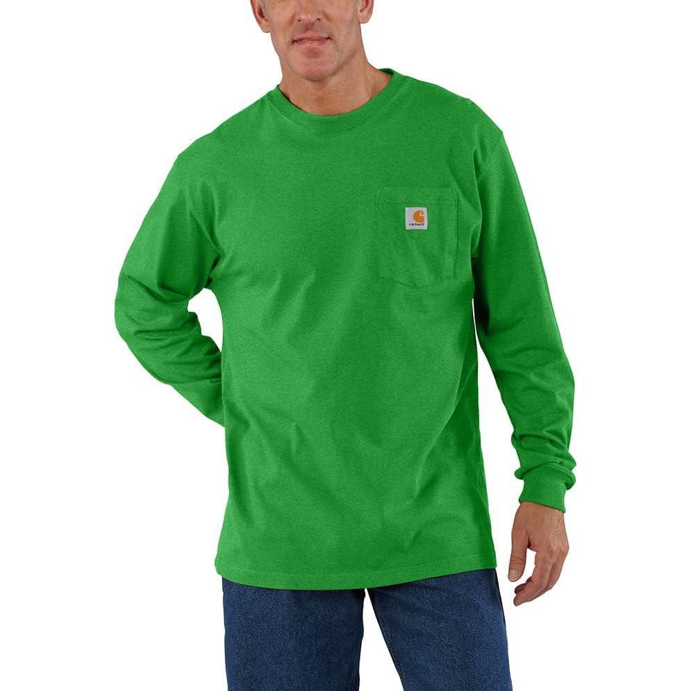 imageCarhartt Mens Workwear Pocket Long Sleeve TshirtOlive Green Heather