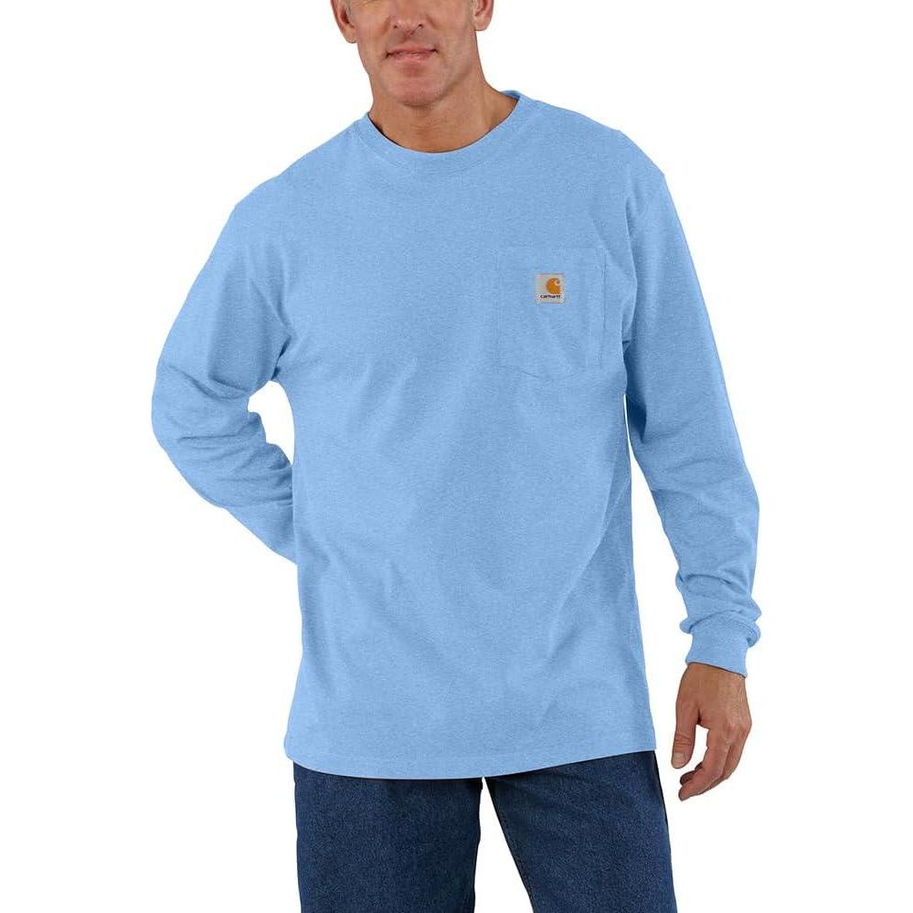 imageCarhartt Mens Workwear Pocket Long Sleeve TshirtSkystone Heather