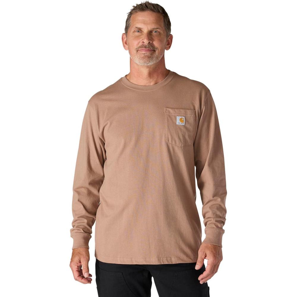 imageCarhartt Mens Workwear Pocket Long Sleeve TshirtSoft Sepia