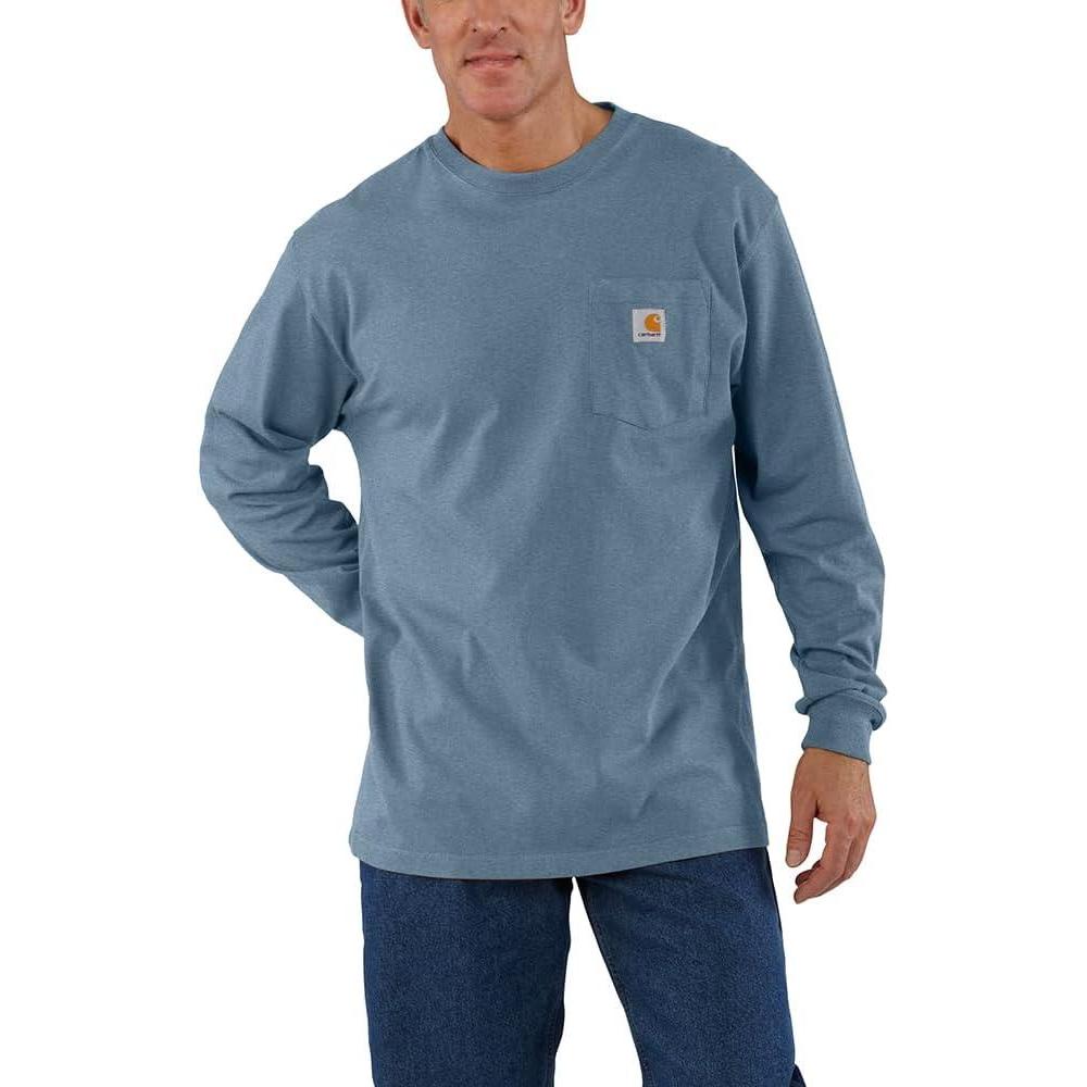 imageCarhartt Mens Workwear Pocket Long Sleeve TshirtThundercloud Heather