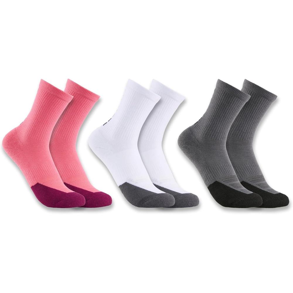 imageCarhartt Unisex Force Midweight Logo Crew Sock 3 PackAssorted 02