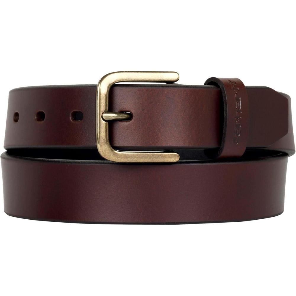 imageCarhartt Womens Casual Rugged Belts Available in Multiple Styles Colors ampamp SizesBrown With Brass Finish