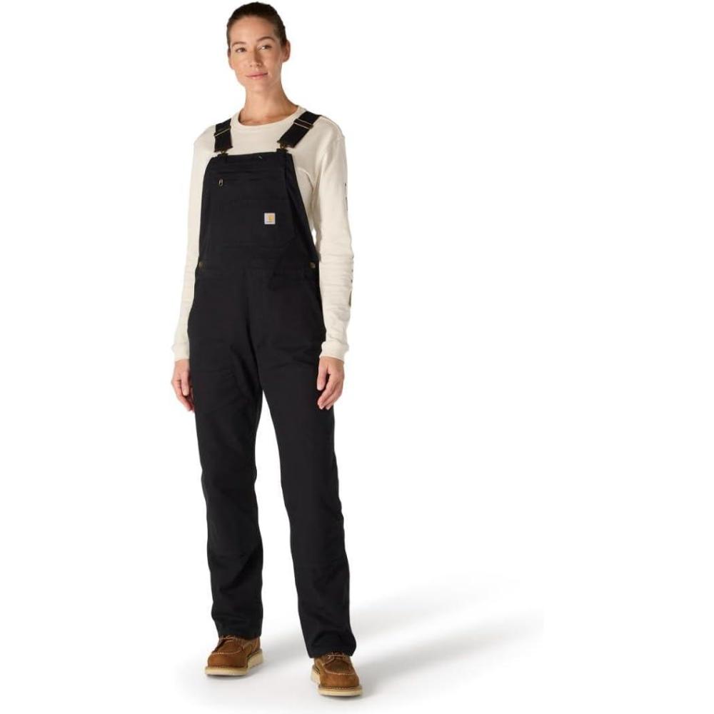 imageCarhartt Womens Crawford Double Front Bib OverallsBlack