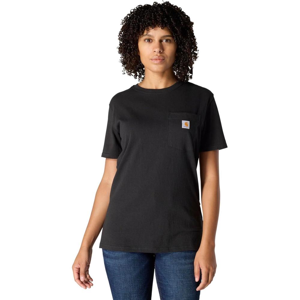 imageCarhartt Womens Loose Fit Heavyweight ShortSleeve Pocket TShirtBlack