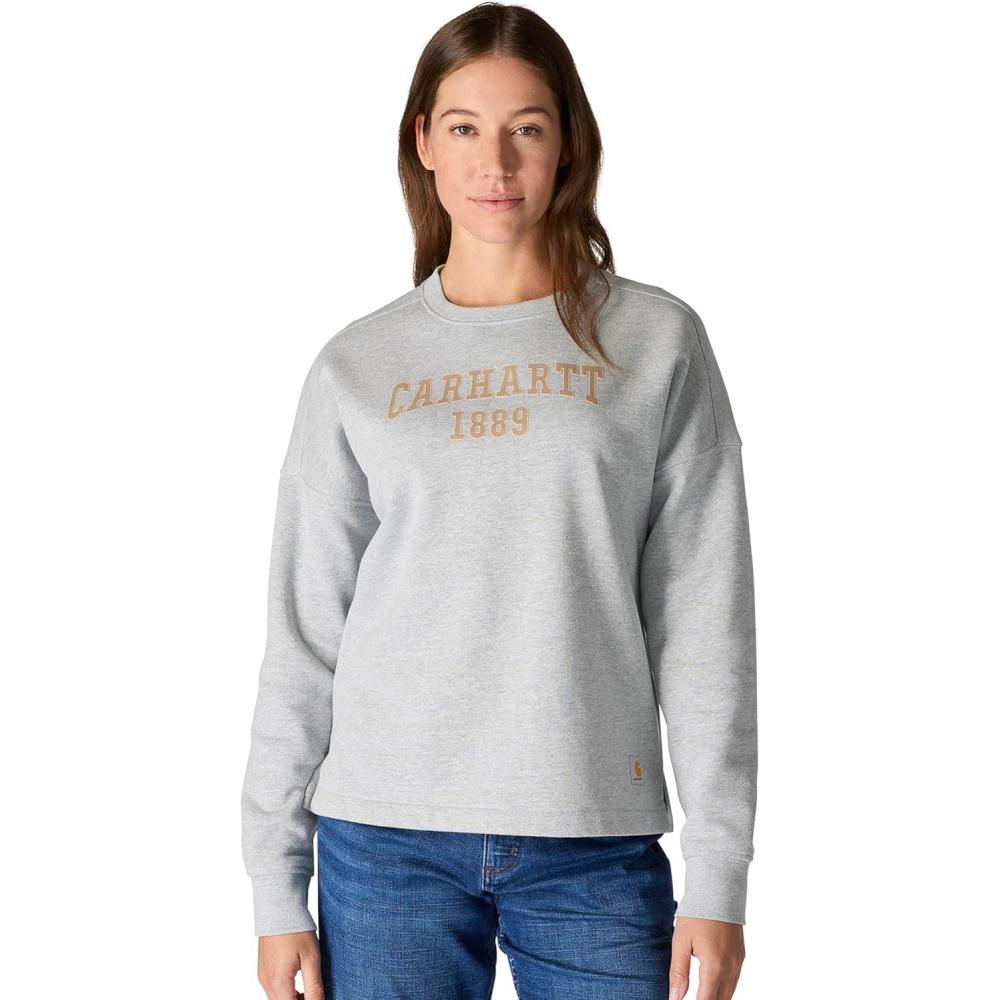 imageCarhartt Womens Loose Fit Midweight Graphic SweatshirtHeather Gray
