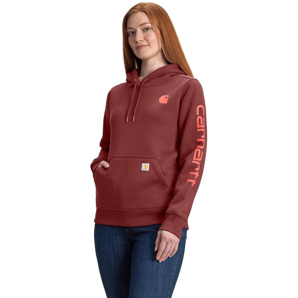 imageCarhartt Womens Relaxed Fit Midweight Logo Sleeve Graphic SweatshirtBarnwood