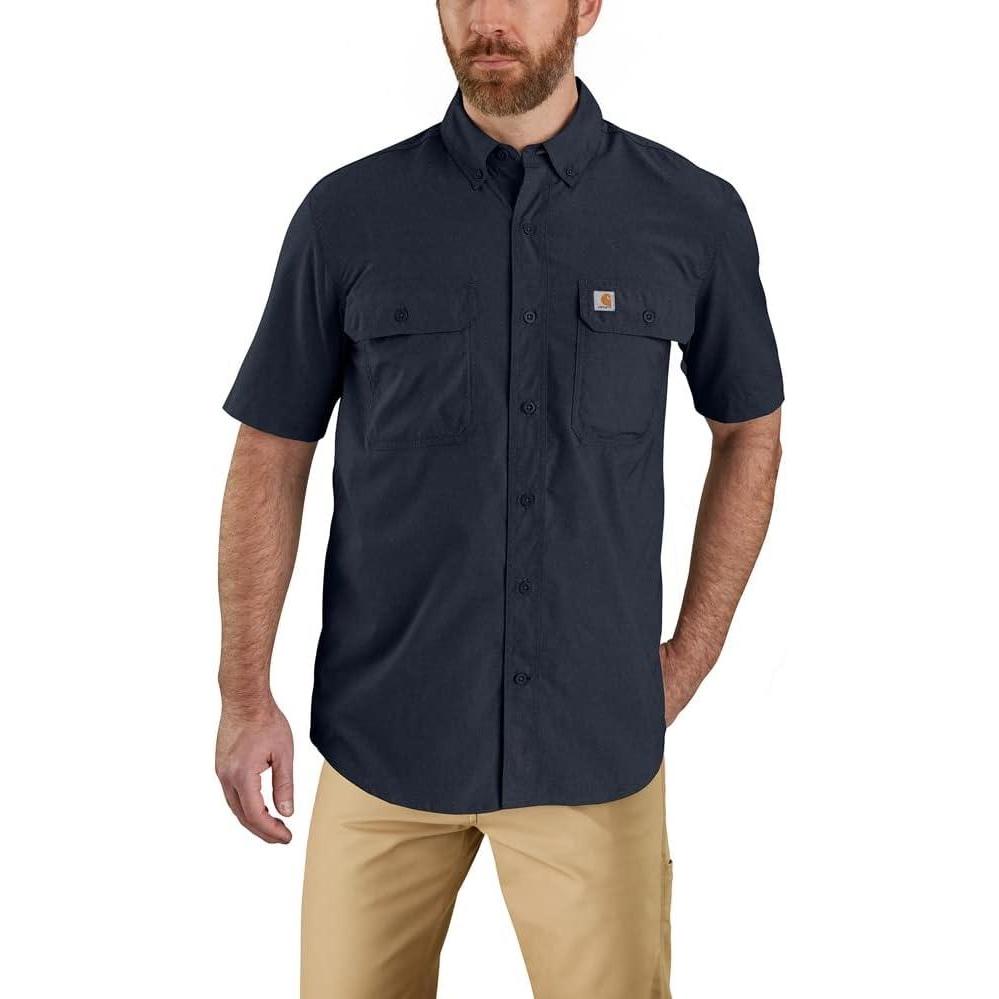 imageCarhartt Womens Rugged Flex Relaxed Fit Twill DoubleFront Work PantNavy