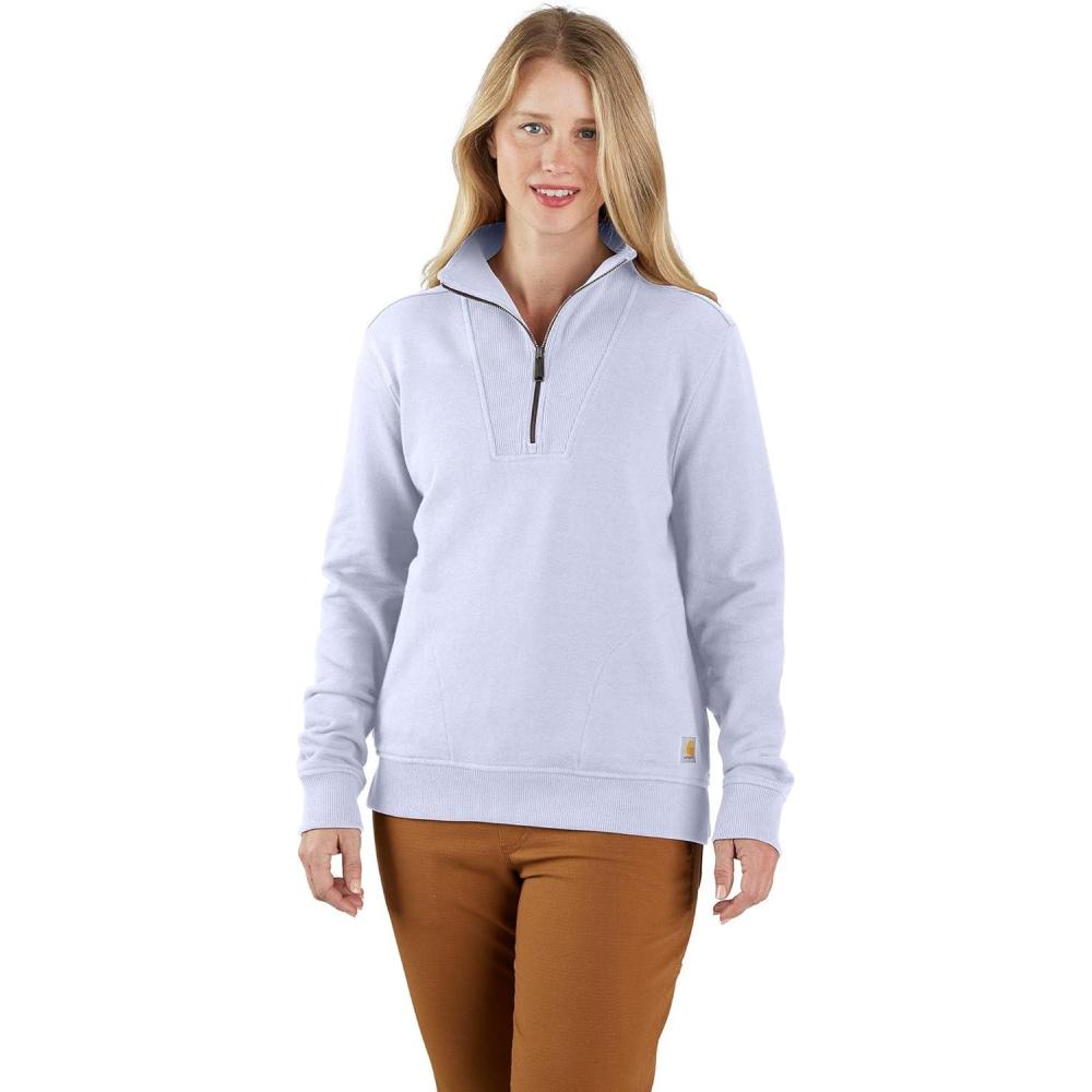 imageCarhartt Womens TENCEL Fiber Series Relaxed Fit HalfZip SweatshirtFresh Lavender