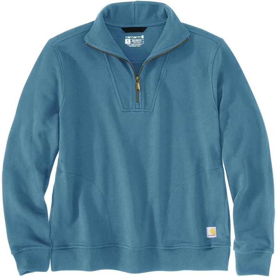 imageCarhartt Womens TENCEL Fiber Series Relaxed Fit HalfZip SweatshirtThundercloud