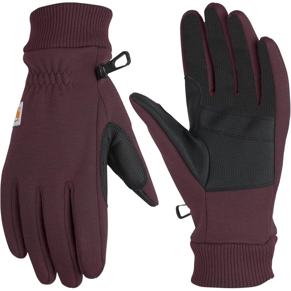 imageCarhartt Womens Wind Fighter Thermallined Fleece Touchsensitive Knit Cuff GloveBlackberry