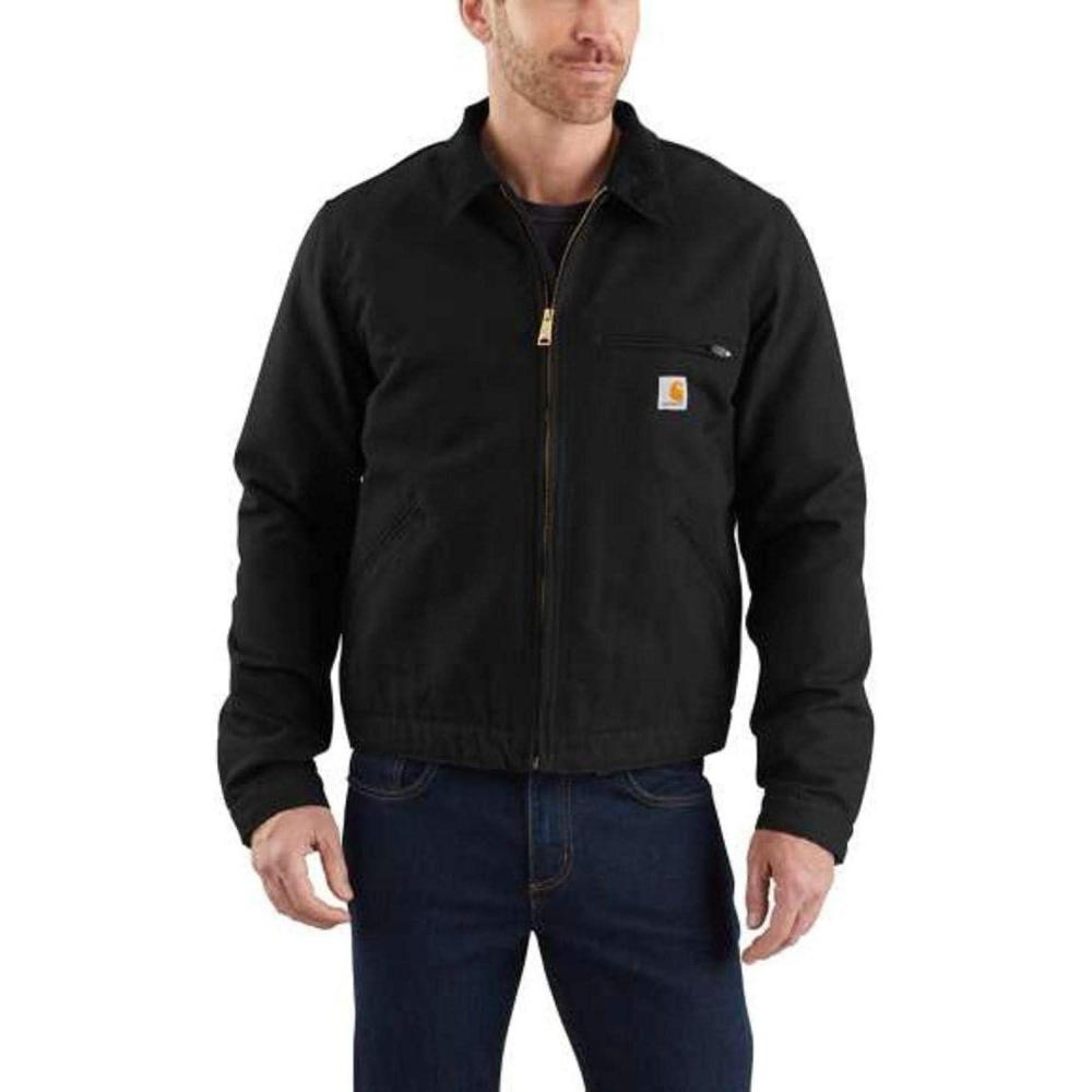 imageCarhartt mens Duck Detroit Jacket Regular and Big ampamp Tall Sizes Work Utility Outerwear Black Large US