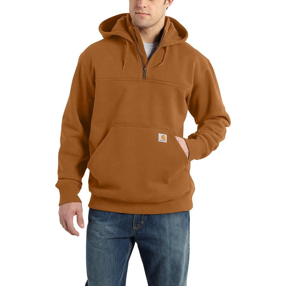 imageCarhartt mens Rain Defender Loose Fit Heavyweight Quarterzip SweatshirtFox Brown