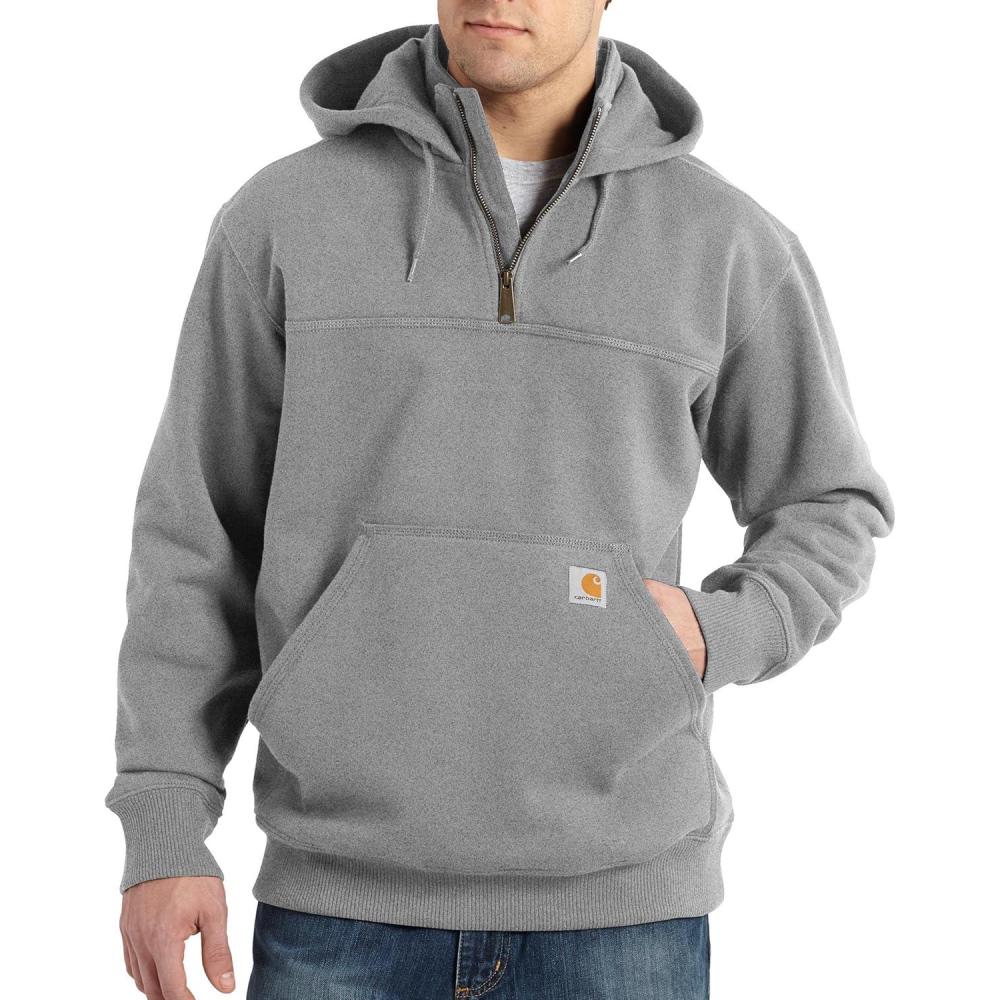 imageCarhartt mens Rain Defender Loose Fit Heavyweight Quarterzip SweatshirtHeather Gray