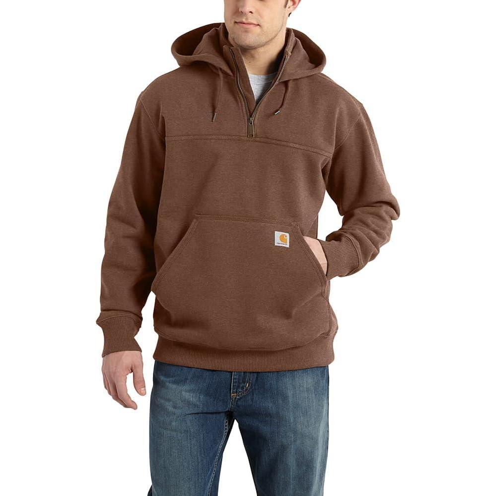 imageCarhartt mens Rain Defender Loose Fit Heavyweight Quarterzip SweatshirtMocha Heather