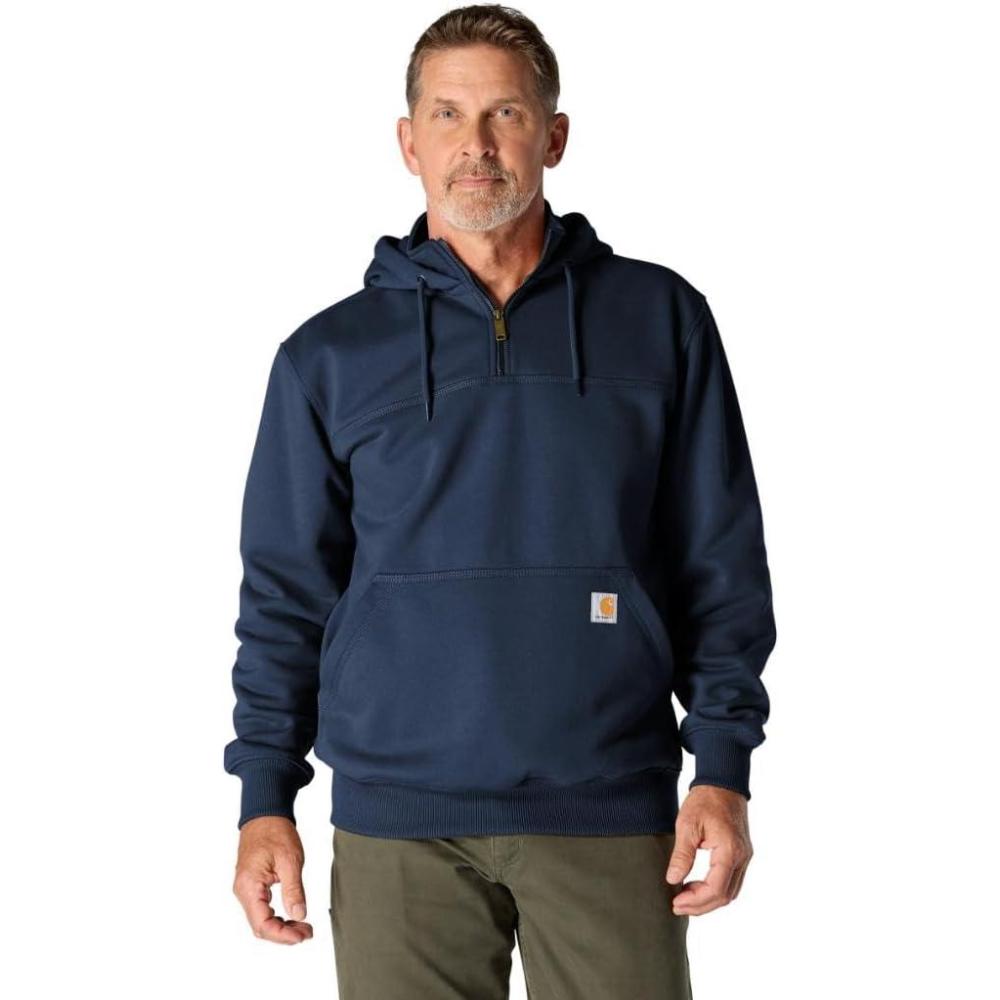 imageCarhartt mens Rain Defender Loose Fit Heavyweight Quarterzip SweatshirtNew Navy