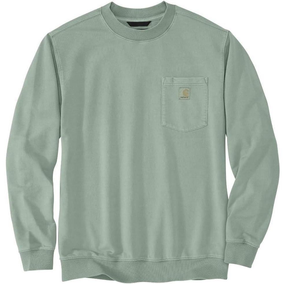 imageCarhartt mens Relaxed Fit Midweight Garment Dye French Terry Crewneck Pocket SweatshirtSeabrook