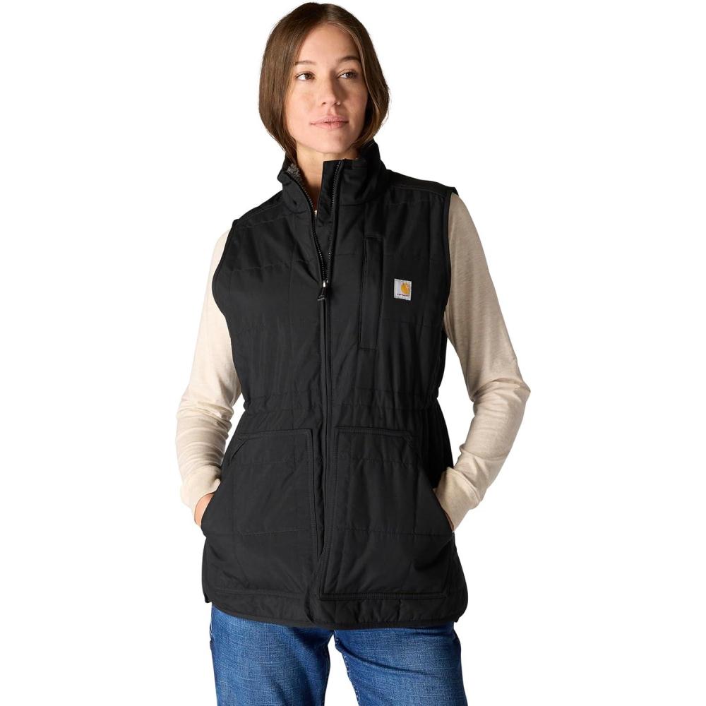 imageCarhartt womens Rain Defender Relaxed Fit Lightweight Insulated Mockneck VestBlack