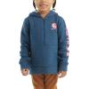 Carhartt Baby & Toddler Girls’ Half-Zip Hooded Sweatshirt(Dark Denim Blue Heather)