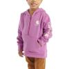 Carhartt Baby & Toddler Girls’ Half-Zip Hooded Sweatshirt(Iris Orchid Purple Heather)