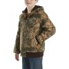 Carhartt Boys’ Flannel-Lined Hooded Canvas Insulated Zip-Up Jacket(Mossy Oak Country Dna)