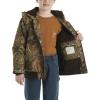 Carhartt Boys’ Flannel-Lined Hooded Canvas Insulated Zip-Up Jacket(Mossy Oak Country Dna)