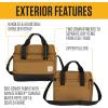 Carhartt Insulated Two Compartment Cooler, Durable Water Repellent Material W/Front Zippered Pocket for Camping, Beach & Travel(Carhartt Brown)