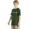 Carhartt Kid’s CA6156 Short-Sleeve Logo Tee – Boys(Dark Green)