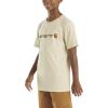 Carhartt Kid’s CA6156 Short-Sleeve Logo Tee – Boys(Sand)