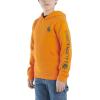 Carhartt Kid’s CA6272 Long-Sleeve Graphic Sweatshirt – Boys(Exotic Orange)