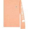 Carhartt Kid’s CA6619 Long-Sleeve Graphic Pocket T-Shirt(Mock Orange Heather)
