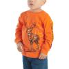 Carhartt Kid’s CA6619 Long-Sleeve Graphic Pocket T-Shirt(Orangeade Buck)