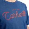 Carhartt Men’s 106531 Relaxed Fit Lightweight Short-Sleeve Script Graphic T-Shi(Deep Ocean Heather)